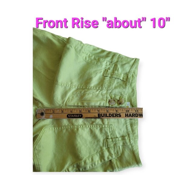 Linen Lightweight Lemon Lime Summer Trousers Anthropologie size 0 EUC - Picture 14 of 16
